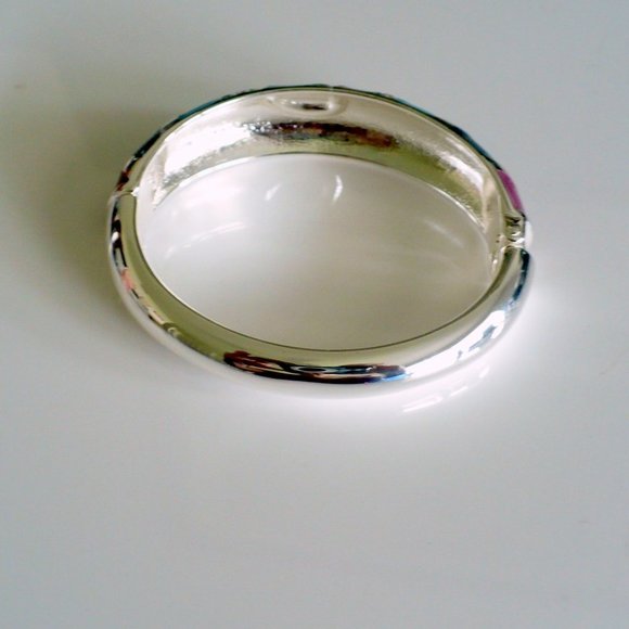 ❤️ Beautiful Cuff Bracelet Multi-Colored EnameL OS - Picture 3 of 6